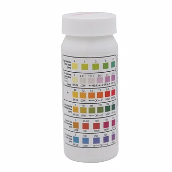 50 de sticla 6 In 1 Piscina SPA Benzi de Testare Clor pH Alcalinitate Duritate a Apei Instrument de Testare 50pcs per sticla 40%Off