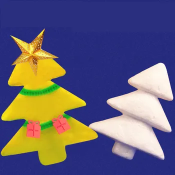 50pcs 7cm Mini Copaci Alb Model Pomul de Crăciun Polistiren spumă Spumă Minge de Meserii pentru Petrecerea de Craciun Ornamente pentru Copii Gif
