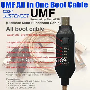 2019 mai Nou Original de UȘOR de FIRMWARE TEMA / EFT DONGLE + UMF toate boot Cablu ( toate Într-O pornire de Cablu )Transport Gratuit