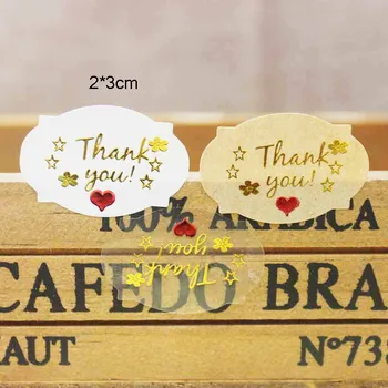 2.2*2.2 cm 100BUC Diy mulțumesc etichete rosii inima de aur folie multumesc autocolant etichete cadouri /dulciuri favorizează mulțumesc etichete adezive