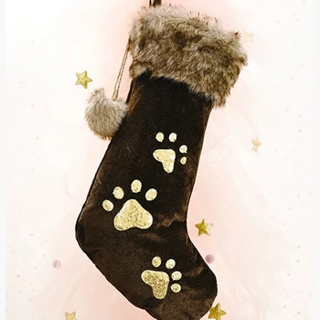 Ornament De Crăciun Paiete Câine Ciorap De Crăciun Pom De Crăciun Pandantiv Atmosfera Punga De Cadou