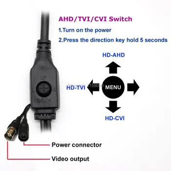 HD 1080P 2mp AHD TVI CVI 3 in 1 CCTV aparat de Fotografiat Module CMOS PCB bord, UTC 2.8 mm lens