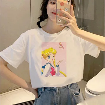 Femeile Harajuku Ullzang Kawaii Iepure Drăguț T-Shirt ' 90 Grafic Estetic Feminin Tricou Stil coreean Top Drăguț Tees