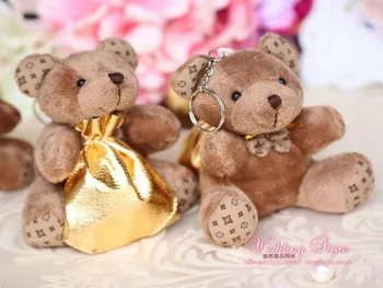Creative Little Bear Cu Rucsac Bomboane De Nunta Pungi Pentru Copilul Arătat Decoratiuni De Nunta Favoruri De Partid Consumabile 4 Culori În Stoc