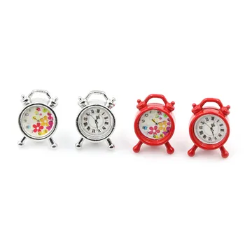 1buc culoare aleatorii DIY păpuși Mini ceas in Miniatura, 1:12 pretinde juca dormitor, Camera de zi Accesorii Mobilier Aliaj