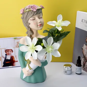 Creative fata de flori ornamente de lux lumina Nordic living decor acasă pridvor TV cabinet rășină floare meserii