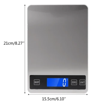 LCD Digital Electronic de Bucatarie Scară 22lb/10kg de Încărcare Buton Tactil rezistent la apa de Gătit Mâncare la Scară Mare Precizie 10kg/1g