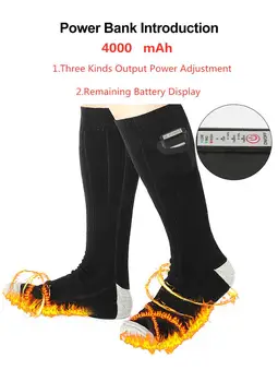 Electrice Incalzite Sosete Sport, Sosete Upgrade Încălzire Șosete Cizme Picioarele Calde USB Baterie Reincarcabila Șosete Sport Accesorii