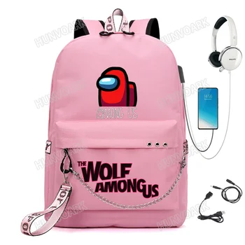 Printre NOI Rucsac Pentru Femei, Omul de Încărcare USB Adolescent ghiozdan geanta de Laptop de Mare capacitate student sac Mochilas feminina
