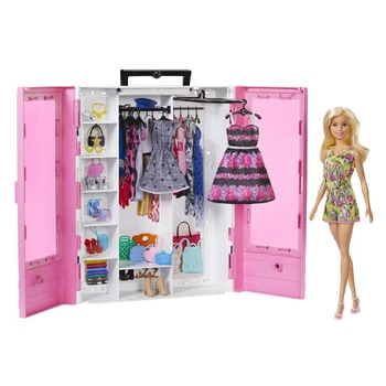 Papusi Accesorii Barbie Super Dulap cu Papusa Mattel