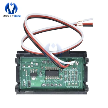 Mini Roșu Voltmetre Digitale 0-99.9 V LED Panoul de Afișare Metru 99.9 V DC Putere Monitor Consum Redus de Energie Trei 3 fire