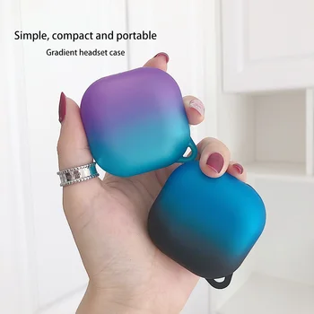De lux Pentru Samsung Galaxy Muguri de Caz Live de Lux Gradient curcubeu Plastic dur Cască Caz pentru Galaxy Muguri de Acoperire în Direct