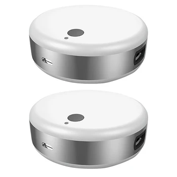 2 buc Agățat de Gât Purificator de Gât Purificator de Aer USB Portabil Colier Negative Ionizator Mini Filtrului de Aer,Argintiu+Alb