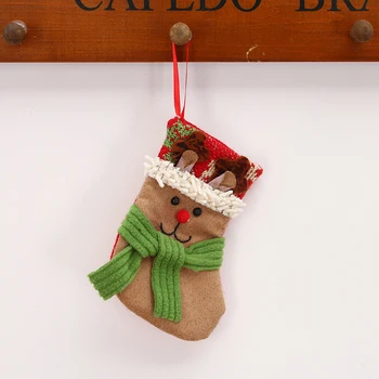 3pcs 8*13cm Merry Christmas Party Xmas Copac Agățat Decor de Anul Nou Drop Pandantive Desene animate Ciorap Șosete Copii Pungi de Cadouri Bomboane