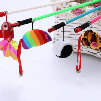 4 Buc Pisica Teaser Interactive Jucărie Pisica Rod Produse Pentru animale de companie de Înaltă Calitate Animal de casă Pisică Jucărie de Pește Mouse-ul Mingea Drăguț de Design picătură de transport maritim