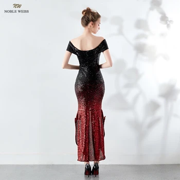 Rochii de bal 2019 v-gât rochie de bal sexy sequin vestidos de gala fermoar spate sirenă ceai-lungime rochie de bal