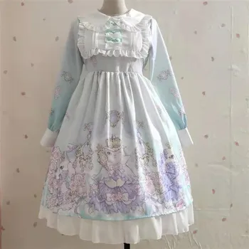 Harajuku Lolita rochie de Cosplay Rochie de sex Feminin Japonez Sora Moale Stil Gotic Star Tul Rochie Kawaii Lolita Cute Girl Dress