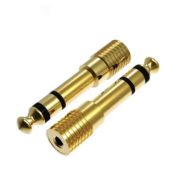 5PCS/SET Placat cu Aur Durabil 6,35 mm 1/4 Inch Jack Plug pentru tată de 3,5 mm pentru Căști Stereo Jack Adaptor de Priza
