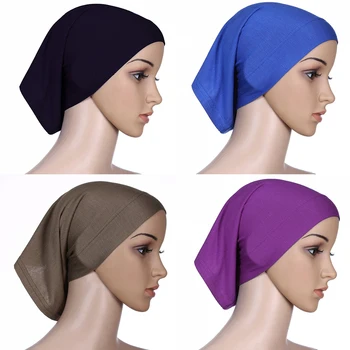 2019 mai Noi Islamice Femeile Musulmane Cap Eșarfă de Bumbac Underscarf Hijab Acoperi Headwrap Capota