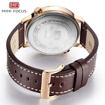 Moda MINIFOCUS Barbati Ceas de Lux de Brand de Înaltă Calitate din Piele Afaceri Cuarț Ceas pentru Bărbați Impermeabil Ceas Relogios Masculino